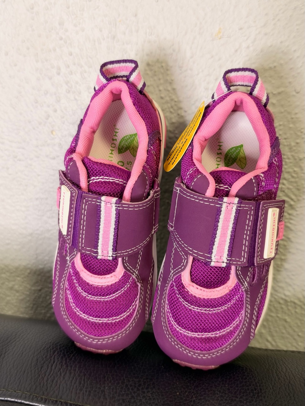 Tsukihoshi Purple and Pink Kids Athletic Sneakers with Velcro
